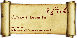 Ónodi Levente névjegykártya